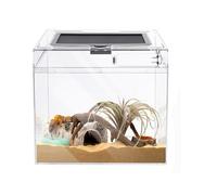 Reptile Terrarium,30 * 18 * 22cm Jumping Spider Enclosure Starter Kit, Leopard Gecko Habitat Container for Small Reptiles,Amphibians,Lizard,Mantis,Corn Snake,Turtle,Frog,Chameleons (12 * 7 * 9in)