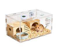 Reptile Terrarium - Acrylic,Bearded Dragon Tank, Clear 360-Degree View Display | Efficient Feeding Accessfor Small Pet Animals Family Enthusiasts Indoor Outdoor Home