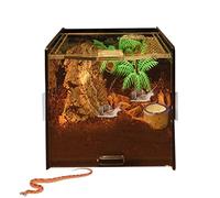 Reptile Terrarium, Acrylic Clear Habitat Box, Reptile Terrarium with Top Opening for Turtle and Snake Amphibian Habitat Pools