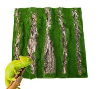 Reptile Terrarium Background: simulated moss and bark, cork wall decoration, habitat improvement | Environmentally friendly flocking material provides natural hiding places,