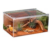 Reptile Terrarium Box Magnetic Acrylic Cricket Box Terrarium Stackable Reptile Feeding Box for Spiders Scorpion Beetle Horned Frog