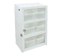Reptile Terrarium Box, Reptile Terrarium Breeding 3-Layer Cabinet 6 Feeding Boxes Black/White Multiple Sizes