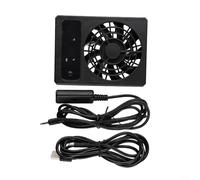 Reptile Terrarium Exhaust Fan, Controlled Ventilation System with Automatic Humidity Controller, Quiet Cooling Air Circulation for Snake Lizard Vivarium Tank(for celsius)