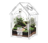 Reptile Terrarium House-Shaped Container | Breathable & Escape-Proof Lid | For Amphibians Spiders Frogs Rhino Beetles Praying Mantises | Transparent Acrylic Outer