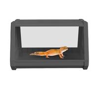 Reptile Terrarium, Multifunctional Habitat Cage Bearded Dragon, 10.63 x 7.48 x 7.48 inches Adorable Trapezoidal Design Expands Viewing Field, Reptile Habitat for Scorpions, Hermit Crabs