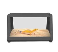 Reptile Terrarium - Multifunctional Habitat Cage Bearded Dragon, Trapezoidal Design Expands Viewing Field, Reptile Enclosure for Scorpions Hermit Crabs Lizards, Clear Spacious Terrariums, 10.63 Inch