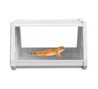 Reptile Terrarium - Multifunctional Habitat Cage Bearded Dragon, Trapezoidal Design Expands Viewing Field, Reptile Enclosure for Scorpions Hermit Crabs Lizards, Clear Spacious Terrariums, 10.63 Inch
