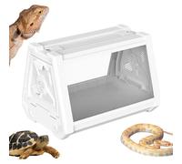 Reptile Terrarium, Multifunctional Habitat Cage for Bearded Dragon, Trapezoidal Design, Expands the Field of View, Reptile Room Terrarium for Scorpions, Hermit Crabs