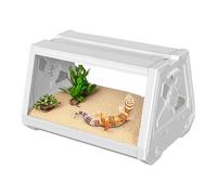Reptile Terrarium - Multifunctional Habitat Cage for Bearded Dragon, Trapezoidal Design, Widens the Field of View, Terrarium Habitat for Scorpies, Hermit Lizards, Horned Frogs, Snakes