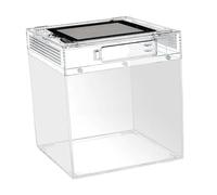 Reptile Terrarium, Reptile Tank, Transparent Ventilation Container, Habitat for Frog, Iguana, Hermit, Bearded Dragon, Jumping Frog, 20cmx20cmx28cm