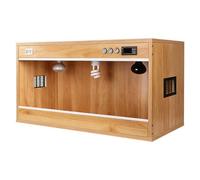 Reptile Terrarium, Solid Wood Reptile Enclosure with High Definition Acrylic, Sliding Door & Temperature Control, Bite-Resistant Ventilation, Habitat for Snake, Lizard(Na,11.89gal)