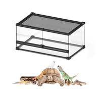 Reptile Terrarium Tank for Bearded Dragons, Ball Pythons, Leopard Geckos, Frogs, Hermit Crabs, Lizards, Isopods, Tarantulas, and Turtles - Ideal Breeding and Habitat Enclosure