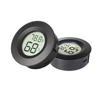 Reptile Thermometer and Hygrometer, 2-Pack Black Digital Thermometer Gauge,Thermostat for Reptile Tank, Vivarium, Tortoise Accessories, Bearded Dragon, Leopard Gecko, Hermit Crab