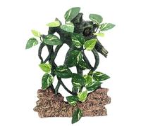 Reptile Tree Branch - Realistic Leaves, Suction Decoration Accessory | Terrarium Climbing Toy, Durable Habitat Enrichment for Snakes Lizards Bearded Geckos Chameleons Case