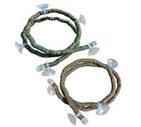 Reptile Vine, Habitat Replication, 100x1x1cm, Climbing Bendable Branch, Natural Moss Rope Jungle Decor, Multi-Species Enrichment, For Crested Geckos Chameleons Bearded Dragon