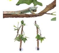 Reptile Vines, Reptile Corner Branch Plastic Artificial Tree Vine with Suction Cups for Amphibian Lizard Snake Climbing