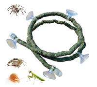 Reptile Vines Terrarium - 39.37 Inches PC Bendable Jungle Climbing Branch | Nonț Suction Cup DIY Habitat Decor, Flexible Vivarium Enclosure Accessory For Bearded Dragon, Lizard, Geckos, Chame