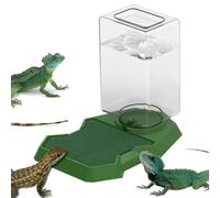 Reptile Water Bottle | Automatic Water Dish with Bottlee Anti-Drowning Water-Feeder | Humidification Moisturizing Breeding Box Accessor for Tortoise Turtle Bearded Dragon Lizard Gecko Chameleon