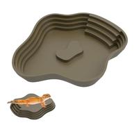 Reptile Water Bowl, Reptile Dish | Feeding Dish Bearded Dragon | Swimming Pool Water Bowl with Ramp Aquarium Ornament for Gecko/Snake/Dragon/Bearded Lizard