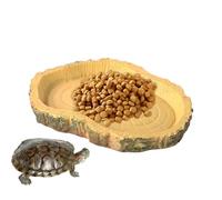 Reptile Water Bowl - Reptile Feeding Dish, Funny Pet Supplies | Turtle Leaf Shaped Food Dish Fish Tank, Habitat Reptile Bathing Pool Tortoise Habitat Accessories for Gecko Snake Turtle Fish Dragon Bat