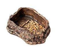 Reptile Water Bowl Rock Look Anti-Tip Small Feeder