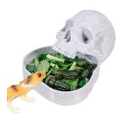 Reptile Water Bowl Tray In The Shape Of Horror Skull To Drink And Eat | Reptile Food Dish And Bowl For Bearded Dragon, Lizard, Turtle, Snake, Terrarium, Bac,