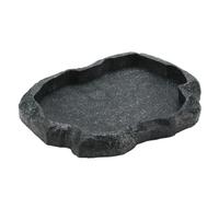 Reptile Water Dish Bowl, ABS Resin Rock Reptile Food and Water Dish Feeder Bowl for Tortoise Lizard (METRO)