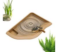 Reptile Water Dish - Fish Tank Decoration - Pool Large Landscape Bowl for Snakes Home Bearded Dragon Aquatic Climbing Pet Turtle Aquarium