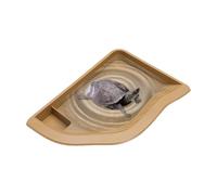 Reptile Water Dish - Large Bathing Pool Bowl | Decorative Landscape Aquarium Pool for Bearded Dragon Turtle Snake | Pet Habitat Accessory for Aquatic Reptiles Amphibians Climbing Pets Home Tank