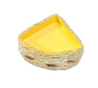 AWHAO Reptile Water Dish Reptile Feeder Feeding Bowl Food Dish for Leopard Gecko Bearded Dragon, M