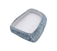 Reptile Water Dish,Terrarium Feeding Food Bowl | Corner Tank Accessories for Desert, Tropical Adult Tortoise, Bearded Dragon, Chameleon