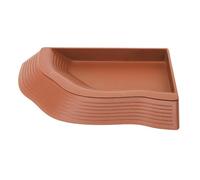 Reptile Water Dish - Tortoise Water Dish | Decorative Unique Snake Water Dish With Ramp | Feeder Tray | Aquarium Decoration | Animal Feeding Stand | Anti-Slip Feeding Accessories | 37.2x29.5x4.7cm