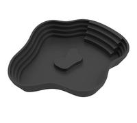Reptile Water Dish with Ramp, Tortoise Bathing Pool, Handy Cleaning, Durable Habitat Accessory for Bearded Dragons, Lizards, Frogs, Snakes, Geckos, Salamanders, 9.65x8.58x1.57 inches