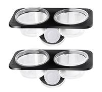 Reptile Water Food Bowl Set with Plastic Cup Holder - Hanging Feeding Bowls for Bearded Dragons, Turtles, Iguanas, Tortoises - Ideal for All Reptile Habitats