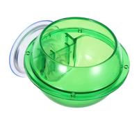 Reptile with Feeder Bowl Suction Cup for Gecko and Scorpion | Green Plastic, Solid Construction, Stable Wall Mount, Convenient Feeding, for Glass Tanks and Acrylic Boxes