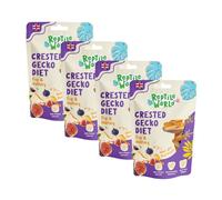 Reptile World Crested Gecko Diet - Fig & Honey 60g x 4 | Complete Food for Geckos, All Natural, Over 65% Real Fruit, Made in the UK