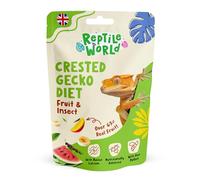Reptile World Crested Gecko Diet - Fruit & Insect 60g | Complete Food for Geckos, All Natural, 65% Real Fruit, Made in the UK