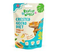 Reptile World Crested Gecko Diet - Tropical Fruit 60g | Complete Food for Geckos, All Natural, 65% Real Fruit, Made in the UK