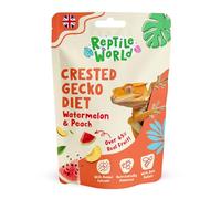 Reptile World Crested Gecko Diet - Watermelon & Peach 60g | Complete Food for Geckos, All Natural, 65% Real Fruit, Made in the UK