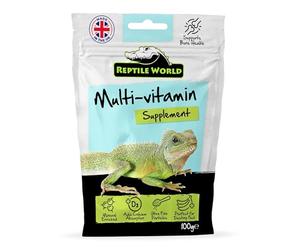 Reptile World Multi Vitamin with D3 100g | Tortoise, Bearded Dragon, Calcium, D3