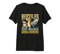 Reptiles Cold-Blooded Warm-Hearted Reptile Lover Premium T-Shirt