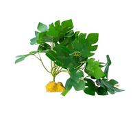 Reptiles Corner Plant Leaves Terrarium Fish Tanks Landscaped Hideouts Decoration For Bearded Dragon Lizards Artificial Plant Decoration