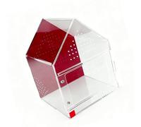 Reptiles Habitat Tanks Box Including Feeding Port Observation Window for Lizards Breeding Case Acrylic Herpeton Habitat Box