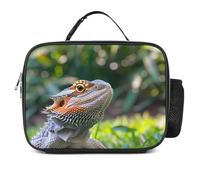 Reptiles Iguana Bearded Dragon Lizard Lunch Bag Removable Lunch Box Insulated Tote Bag Lunch Container for Women Men