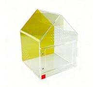 Reptiles Keeper Tanks with Closure Door Feeding Port Enclosure Ventilated Design Miniature Creature Terrariums