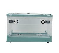 Reptiles Terrarium Ventilated Foldable Reptile Feeding Tank, Plastic Folding Habitat with Mesh Top and Front Door Lock, for Lizard Tortoise Frogs with Detachable
