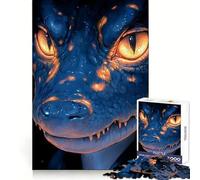 Reptilian Creature Portrait 1000 Piece Jigsaw Puzzle for Adults Memory Gain Gentle Leisure Design Assembly Art Collection Piece (38x52cm)
