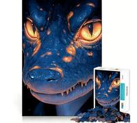 Reptilian Creature Portrait Jigsaw Puzzles for Teenagers 1000 Piece Brain Workout Toy Mental Relax Art Assembly Unique Gift (50x75cm)