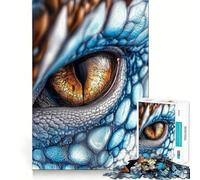 Reptilian Eye Close-Up 1000 Teenager Pieces Jigsaw Puzzle Memory Boost Calm Escape Pattern Assembly Warm Surprise (50x75cm)