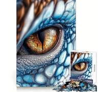 Reptilian Eye Close-Up 1000 Teenager Pieces Jigsaw Puzzle Memory Boost Calm Escape Pattern Assembly Warm Surprise (50x75cm)